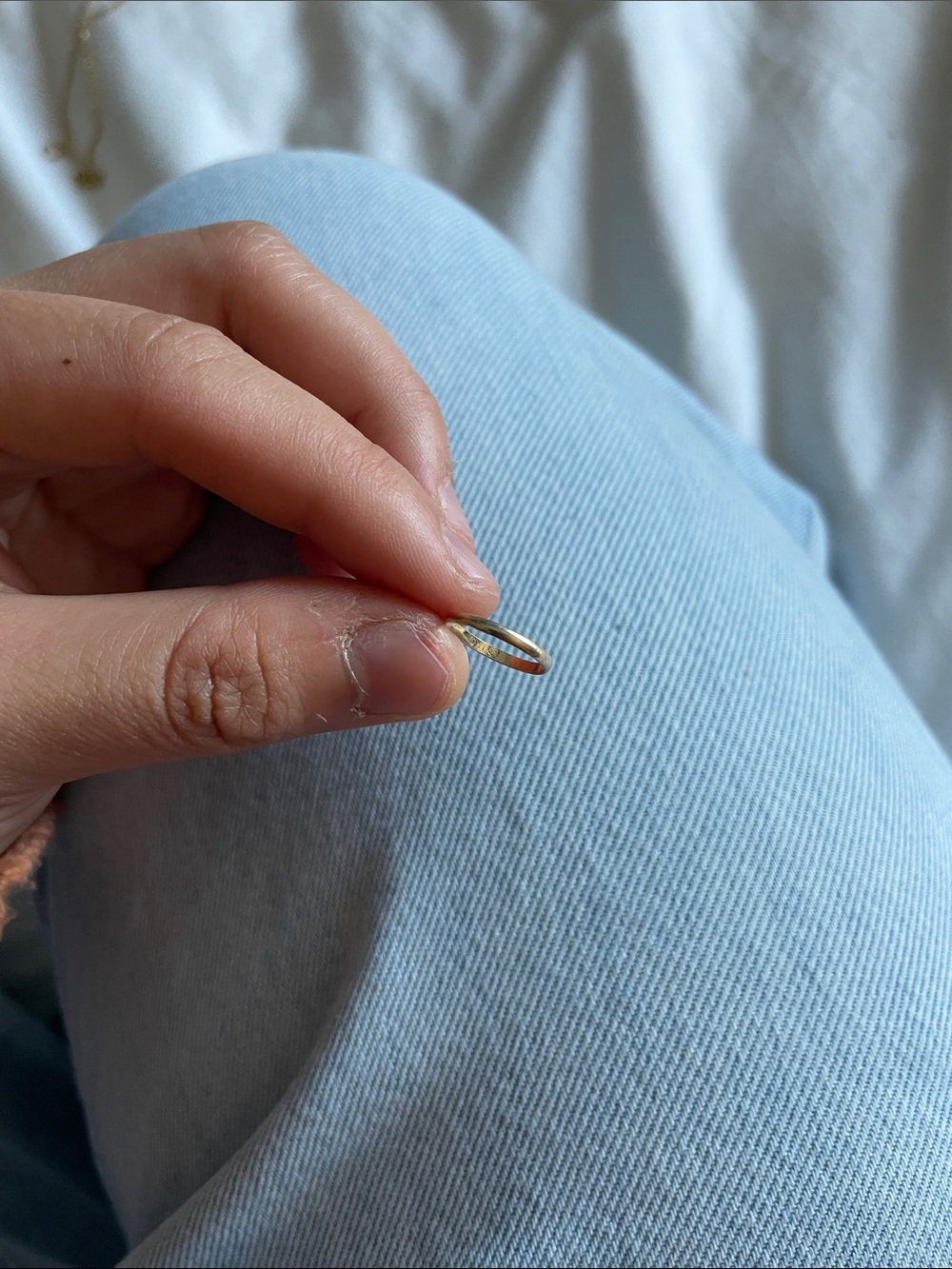 Tiny antique 10kt gold baby ring